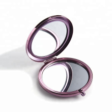 wholesale custom metal round double-size cosmetic mirror